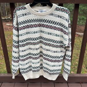 Vintage 417 Authenticic Sportswear by Van Heusen Cotton Holiday Knit Sweater